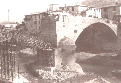 The Medici's Bridge crossing the Sieve river between San Francesco and Pontassieve
